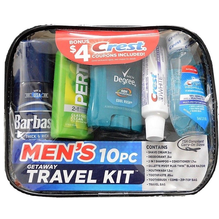 cosmetics mens travel kit