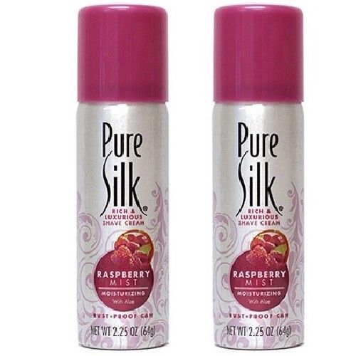 Pure-Silk-Spa-Therapy-Travel-Size-Shave-Cream-Raspberry-Mist-with-Aloe-2-Cans-362395753477